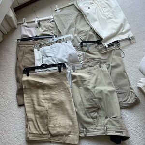 Men's Khaki Shorts - 8 pairs, size 38-40